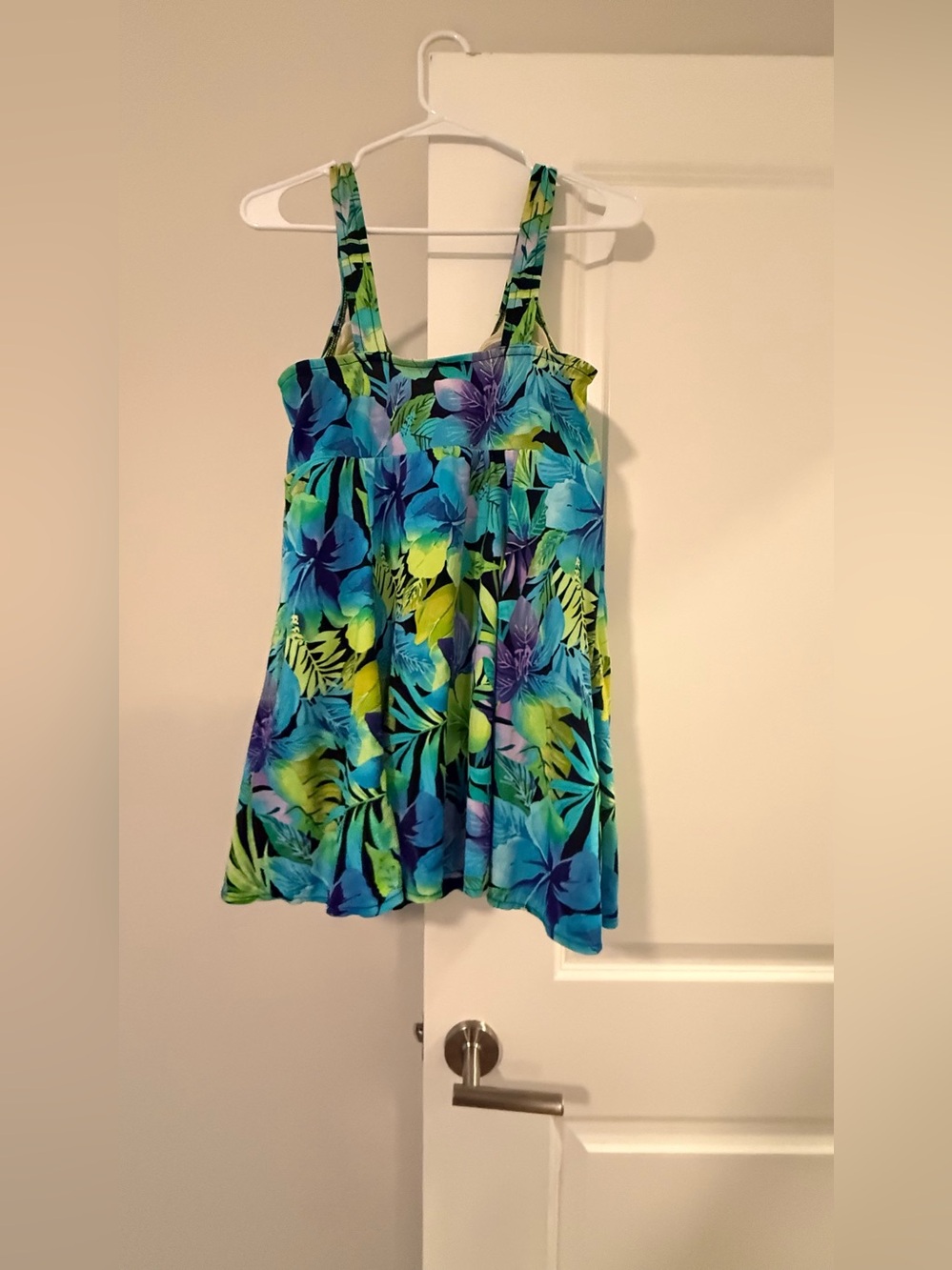 Penbrooke Tropical FloralSwimdress OnePiece Swimsuit Tummy Control Built In Br💛 - Picture 6 of 9
